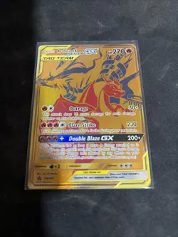 Pokemon TCG Reshiram & Charizard GX SM247 Holo Card Near Mint Condition - Image 1