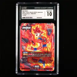 CGC GEM MINT 10 BANDAI 2024 Dragon Ball JPN.CCG Card FB02-001 L Son Goku - Image 2