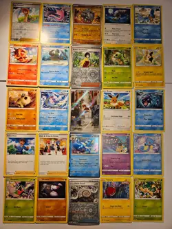 Pokemon 25 Card Bulk Lot | 5 Holo + 20 Common - Authentic TCG Collection (281) - Image 1