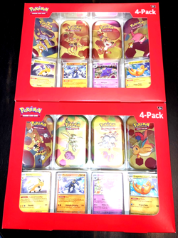 (PACK 1 & 2) Pokemon 151 4 Mini Tins + 4 Promo Cards Each SAMS CLUB *ALL 8 TINS* - Image 1