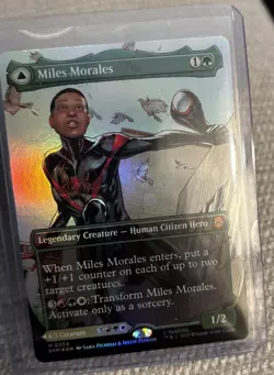 Miles Morales (0234) (Borderless) Marvel's Spider-Man Foil MTG Card Magic - Image 1