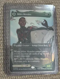 Miles Morales (0234) (Borderless) Marvel's Spider-Man Foil MTG Card Magic - Image 2