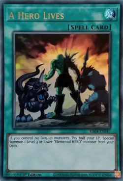 RA04-EN087 A HERO LIVES ULTRA RARE 1ST EDITION YuGiOh CARD - Image 1