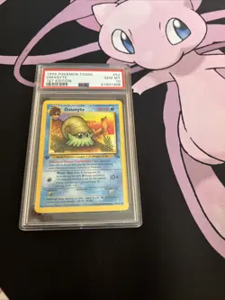 1999 Pokemon 1st Edition Fossil # 52 Omanyte PSA 10 Card GEM MINT! - Image 1