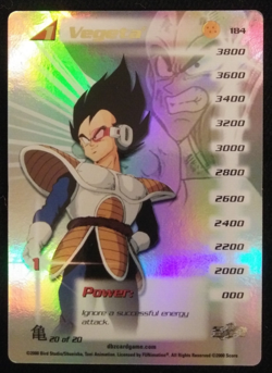Vegeta, Foil Trading Card, Dragon Ball Z (DBZ) TCG - Image 1
