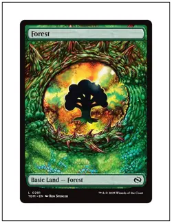 1x Forest, 0291, Dragon Eye Full Art, Tarkir Dragonstorm, Magic MTG NM - Image 1