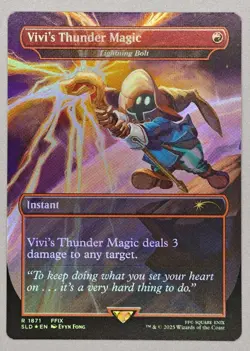 MTG x FINAL FANTASY SECRET LAIR - VIVI'S THUNDER MAGIC #1871 RAINBOW FOIL - Image 1
