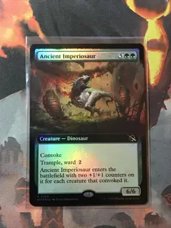 MTG Ancient Imperiosaur FOIL Extended Art March of the Machine MOM 0368 NM - Image 1