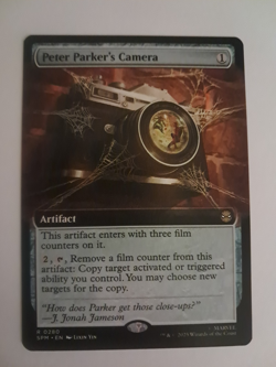 Peter Parker's Camera Extended Art NM/M Spiderman MTG MAGIC THE GATHERING - Image 1