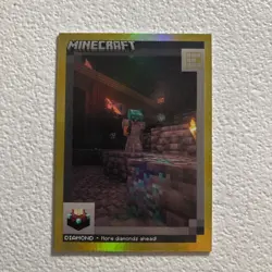 2024 Panini MINECRAFT Crafting Cronicles Enchanting Table Diamond /99 Gold Foil - Image 1