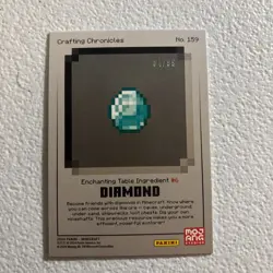 2024 Panini MINECRAFT Crafting Cronicles Enchanting Table Diamond /99 Gold Foil - Image 2