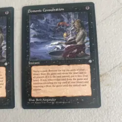 X2 MTG Magic the Gathering Demonic Consultation Ice Age LP X2 - Image 2