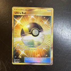Pokemon Trainer Ultra Ball Collectable TCG Card Holo 161/149 Sun & Moon LP - Image 4