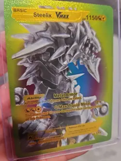 Steelix Rainbow Foil Fan Art Vinyl Collector Pokemon Card 6/8 - Image 4