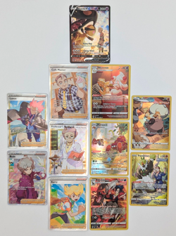 Lot of 11 Pokemon TCG Sword & Shield Houndoom Alcremie Bede Trainer Gallery Rare - Image 1
