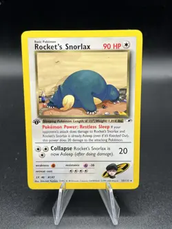 2000 Rocket's Snorlax Gym Heroes First Edition Rare Non Holo 33/132 NM YP1 - Image 1