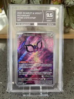 Pecharunt - SV Promo 129 (Pokemon Center Stamp Exclusive) PG Graded 9.5 Mint. - Image 1