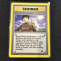 NM 2000 Pokemon Gym Challenge Brock's Protection Trainer 101/132 Rare Nintendo - Image 1
