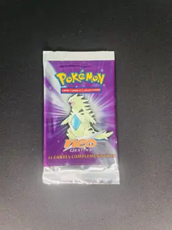 Booster Carte Pokemon Neo Destiny VIDE Tyranocif WOTC EMPTY PARFAITEMENT OUVERT - Image 1