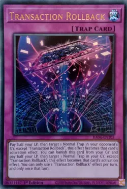 RA04-EN105 TRANSACTION ROLLBACK ULTRA RARE 1ST EDITION YuGiOh CARD - Image 1