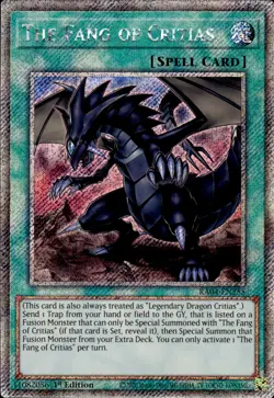 The Fang Of Critias - Platinum Secret Rare 1st Edition RA04-EN255 - NM - YuGiOh - Image 1