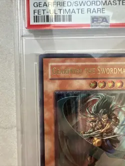 YUGIOH GEARFRIED THE SWORDMASTER 1st Edition Ultimate Holo FET-EN022 NM-MT PSA 8 - Image 2