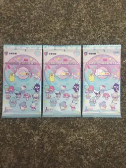 3x pack STAR KABAO Sanrio trading cards, Official kuromi, hello kitty, my melody - Image 1