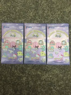 3x pack TIME KABAO Sanrio trading cards, Official kuromi, hello kitty, my melody - Image 1