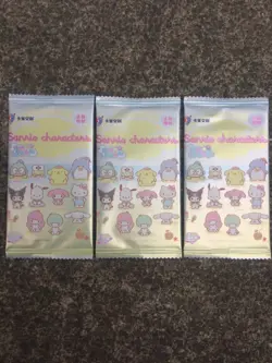 3x pack LIFE KABAO Sanrio trading cards, Official kuromi, hello kitty, my melody - Image 1