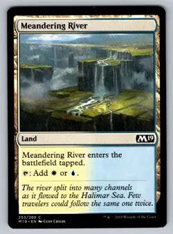 Meandering River Magic The Gathering Core Set 2019 MTG Card FREE SHIPPING ! - Image 1