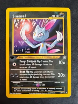Sneasel 25/111 1. Edition Neo Destiny English Near Mint Pokemon Karte Card - Image 1