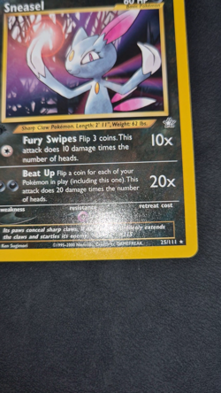 Sneasel 25/111 1. Edition Neo Destiny English Near Mint Pokemon Karte Card - Image 2