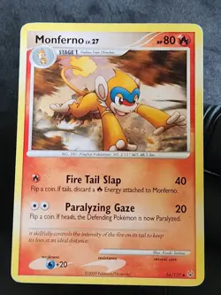 Pokemon Platinum Edition Uncommon Card - Monferno 56/127 - Image 1