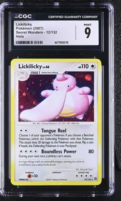 CGC 9 MINT Lickilicky 2007 Secret Wonders 12/132 Holo Pokemon Card - Image 1