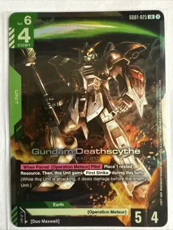 Gundam Deathscythe GD01-025 Newtype Rising Gundam Card Game - NM LR Foil - Image 1