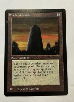Basalt Monolith Beta Edition LP Lightly Played MTG Magic the Gathering -- S2G -- - Image 1