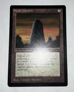 Basalt Monolith Beta Edition LP Lightly Played MTG Magic the Gathering -- S2G -- - Image 3