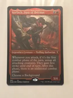 MTG Karlach, Fury of Avernus FOIL ETCHED Commander Legends Baldur's Gate 507 NM - Image 1