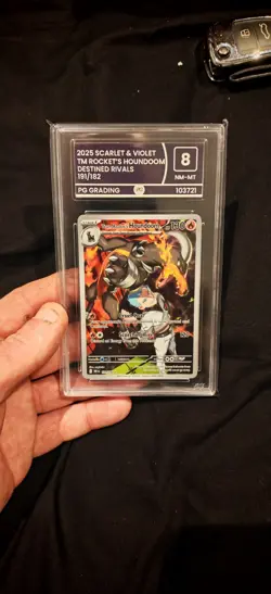 Pokemon TCG Team Rockets Houndoom Full Art Rare Card Destined Rivals 191/182 - Image 1