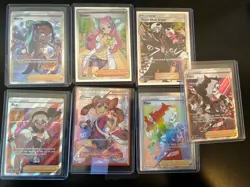 Lot 7 Full Art Trainer Rainbow Rare MINT - Shauna, Nessa Pokemon cards - Image 1