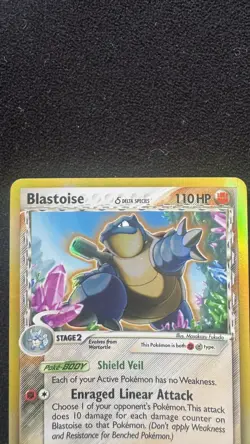 Pokemon TCG Blastoise EX Crystal Guardians Holo Card 2/100 Delta Species - Image 3