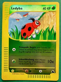 💥 Pokemon Skyridge *Ledyba* 72/144 💥 Reverse Holo/ Deutsch/ Rar/ Excellent! - Image 1