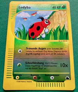 💥 Pokemon Skyridge *Ledyba* 72/144 💥 Reverse Holo/ Deutsch/ Rar/ Excellent! - Image 2