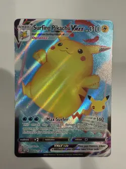 Surfing Pikachu VM 2021 Pokemon Sword & Shield Celebrations #009/025 - Image 1