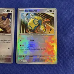 Dudunsparce 080/131 & Dunsparce 079 Pokemon Prismatic Evolutions Master Ball -NM - Image 3