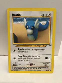 Dratini 63/105 Common Pokemon Neo Destiny - Image 1