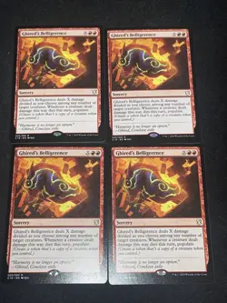 Ghired's Belligerence x4 NM Magic the Gathering 4x Commander 2019 mtg card lot - Image 1