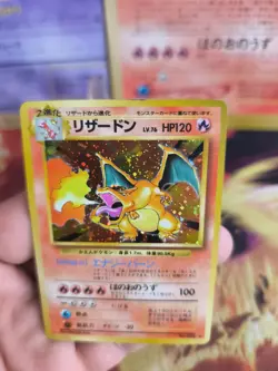 Pokemon Karte Card Charizard Glurak Base Expansion Holo Wotc japanese Good- - Image 4