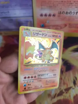 Pokemon Karte Card Charizard Glurak Base Expansion Holo Wotc japanese Good- - Image 5