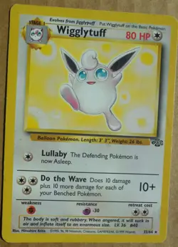 Wigglytuff 32/64 Rare Non-Holo Jungle Set Pokemon Card LP - Image 1